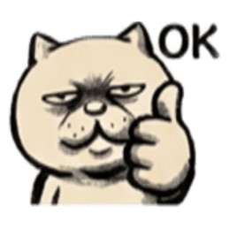 【でっぷりねこ】太々しい！日常シュール猫 Slack・Teams・Discord カスタム絵文字 24