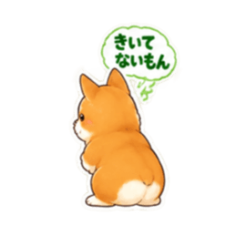 【40種】コーギー犬 お尻かわいいスタンプ Slack・Teams・Discord カスタム絵文字 32