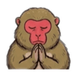 【でっぷり猿】太々しいサル！日常シュール Slack・Teams・Discord カスタム絵文字 23