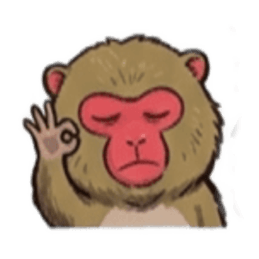 【でっぷり猿】太々しいサル！日常シュール Slack・Teams・Discord カスタム絵文字 24