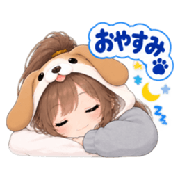 もふもふ！いぬ女子のすなおな日常 40種類 Slack・Teams・Discord カスタム絵文字 15