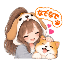 もふもふ！いぬ女子のすなおな日常 40種類 Slack・Teams・Discord カスタム絵文字 20