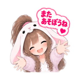 もふもふ！うさぎ女子 どきどき日常 40種類 Slack・Teams・Discord カスタム絵文字 27