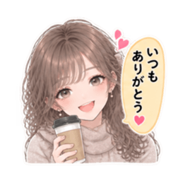 女友達との日常 女子会 かわいい40種類 Slack・Teams・Discord カスタム絵文字 4