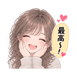 女友達との日常 女子会 かわいい40種類 Slack・Teams・Discord カスタム絵文字 13