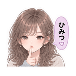 女友達との日常 女子会 かわいい40種類 Slack・Teams・Discord カスタム絵文字 18