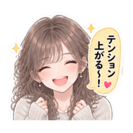 女友達との日常 女子会 かわいい40種類 Slack・Teams・Discord カスタム絵文字 20