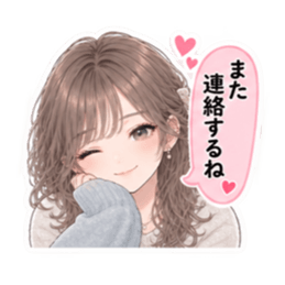 女友達との日常 女子会 かわいい40種類 Slack・Teams・Discord カスタム絵文字 22