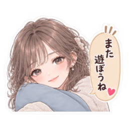 女友達との日常 女子会 かわいい40種類 Slack・Teams・Discord カスタム絵文字 33