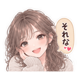 女友達との日常 女子会 かわいい40種類 Slack・Teams・Discord カスタム絵文字 34