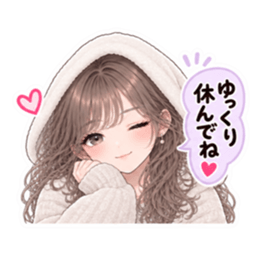 女友達との日常 女子会 かわいい40種類 Slack・Teams・Discord カスタム絵文字 36