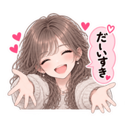 女友達との日常 女子会 かわいい40種類 Slack・Teams・Discord カスタム絵文字 37