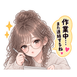 女友達との日常 女子会 かわいい40種類 Slack・Teams・Discord カスタム絵文字 38