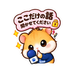 ハムスター記者の取材中！ スタンプ 40種類 Slack・Teams・Discord カスタム絵文字 26