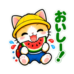 パパ ママ 安心！小学生ネコちゃんスタンプ Slack・Teams・Discord カスタム絵文字 8