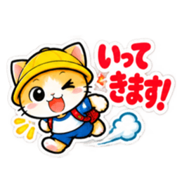 パパ ママ 安心！小学生ネコちゃんスタンプ Slack・Teams・Discord カスタム絵文字 16