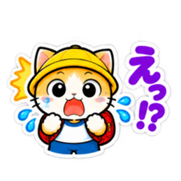 パパ ママ 安心！小学生ネコちゃんスタンプ Slack・Teams・Discord カスタム絵文字 18