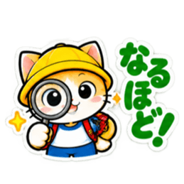 パパ ママ 安心！小学生ネコちゃんスタンプ Slack・Teams・Discord カスタム絵文字 19