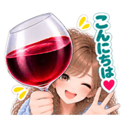 巨大ワイングラス系 女子の日常会話 40種類 Slack・Teams・Discord カスタム絵文字 2