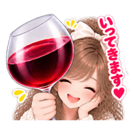巨大ワイングラス系 女子の日常会話 40種類 Slack・Teams・Discord カスタム絵文字 6