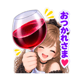 巨大ワイングラス系 女子の日常会話 40種類 Slack・Teams・Discord カスタム絵文字 10