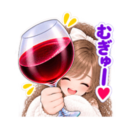 巨大ワイングラス系 女子の日常会話 40種類 Slack・Teams・Discord カスタム絵文字 16