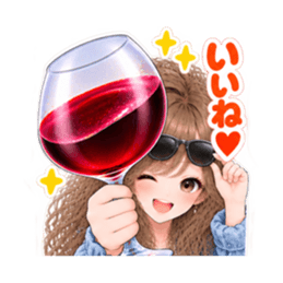 巨大ワイングラス系 女子の日常会話 40種類 Slack・Teams・Discord カスタム絵文字 17