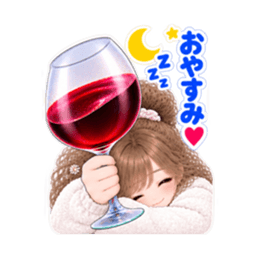 巨大ワイングラス系 女子の日常会話 40種類 Slack・Teams・Discord カスタム絵文字 20