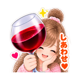巨大ワイングラス系 女子の日常会話 40種類 Slack・Teams・Discord カスタム絵文字 21