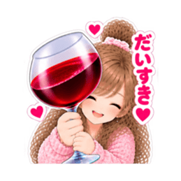 巨大ワイングラス系 女子の日常会話 40種類 Slack・Teams・Discord カスタム絵文字 26