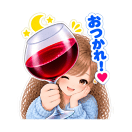 巨大ワイングラス系 女子の日常会話 40種類 Slack・Teams・Discord カスタム絵文字 28