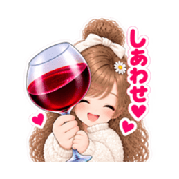 巨大ワイングラス系 女子の日常会話 40種類 Slack・Teams・Discord カスタム絵文字 29