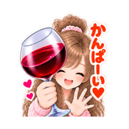 巨大ワイングラス系 女子の日常会話 40種類 Slack・Teams・Discord カスタム絵文字 31