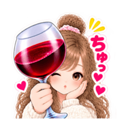 巨大ワイングラス系 女子の日常会話 40種類 Slack・Teams・Discord カスタム絵文字 34
