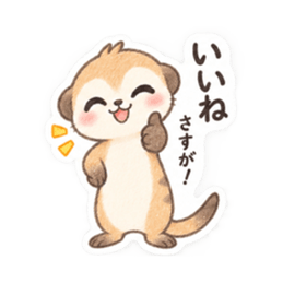 やさしい！ミーアキャット 日常会話 40種類 Slack・Teams・Discord カスタム絵文字 2