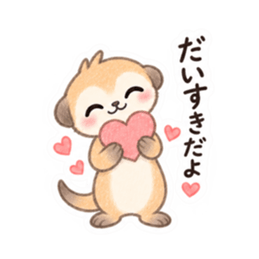 やさしい！ミーアキャット 日常会話 40種類 Slack・Teams・Discord カスタム絵文字 15
