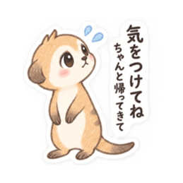 やさしい！ミーアキャット 日常会話 40種類 Slack・Teams・Discord カスタム絵文字 35