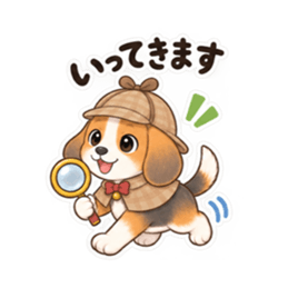 ビーグル探偵くん｜毎日使える推理スタンプ Slack・Teams・Discord カスタム絵文字 3