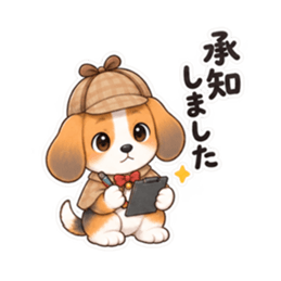 ビーグル探偵くん｜毎日使える推理スタンプ Slack・Teams・Discord カスタム絵文字 9