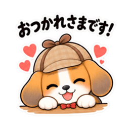ビーグル探偵くん｜毎日使える推理スタンプ Slack・Teams・Discord カスタム絵文字 22