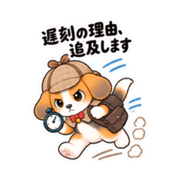 ビーグル探偵くん｜毎日使える推理スタンプ Slack・Teams・Discord カスタム絵文字 29