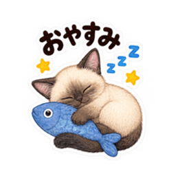 個性派にゃんこの日常 40種類 Slack・Teams・Discord カスタム絵文字 5