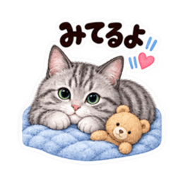個性派にゃんこの日常 40種類 Slack・Teams・Discord カスタム絵文字 17