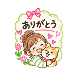 メモでデコ挨拶♪主婦とわんこのクレヨン Slack・Teams・Discord カスタム絵文字 9