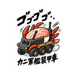 寿司×乗り物！シュールで笑えるスタンプ Slack・Teams・Discord カスタム絵文字 23