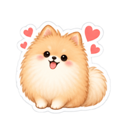 もふもふポメラニアン癒しスタンプ 40種類 Slack・Teams・Discord カスタム絵文字 3
