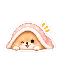 もふもふポメラニアン癒しスタンプ 40種類 Slack・Teams・Discord カスタム絵文字 4