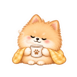 もふもふポメラニアン癒しスタンプ 40種類 Slack・Teams・Discord カスタム絵文字 9