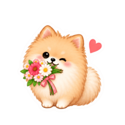 もふもふポメラニアン癒しスタンプ 40種類 Slack・Teams・Discord カスタム絵文字 14
