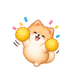 もふもふポメラニアン癒しスタンプ 40種類 Slack・Teams・Discord カスタム絵文字 20